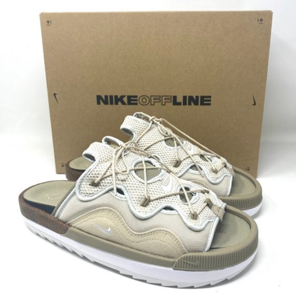 NIKE Mens Size CZ0332 201 Offline 2.0 Rattan White Khaki Light Bone Mesh Textile - Picture 1 of 8